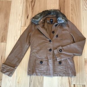 Lined Button up REAL FUR Jacket